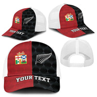 Personalised British Lions New Zealand Baseball Net Cap Sporty Style - Polynesian Pride