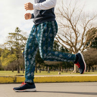 Pikake Maile Tiare Lei Jogger Pants Polu Lauhala Pattern