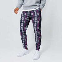 Pikake Maile Tiare Lei Jogger Pants Poni Lauhala Pattern