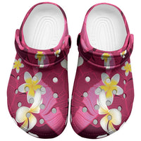 Pink Banana Leaf Hawaii Clogs Shoes Lau Maia Plumeria Tropical Summer Vibes LT14 Pink - Polynesian Pride