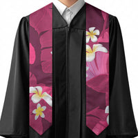 Pink Banana Leaf Hawaii Graduation Stole Lau Maia Plumeria Tropical Summer Vibes LT14 - Polynesian Pride