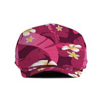 Pink Banana Leaf Hawaii Jeff Hat Lau Maia Plumeria Tropical Summer Vibes LT14 Pink - Polynesian Pride