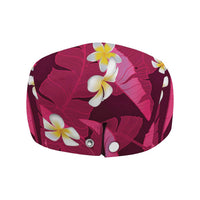 Pink Banana Leaf Hawaii Jeff Hat Lau Maia Plumeria Tropical Summer Vibes LT14 - Polynesian Pride