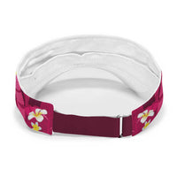 Pink Banana Leaf Hawaii Sun Visor Cap Lau Maia Plumeria Tropical Summer Vibes LT14 - Polynesian Pride