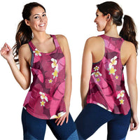 Pink Banana Leaf Hawaii Women Racerback Tank Lau Maia Plumeria Tropical Summer Vibes LT14 - Polynesian Pride