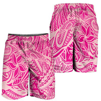 Pink Gradient Polynesia Shorts for Men Hawaiian Tribal Hammerhead Shark Tattoo - Polynesian Pride