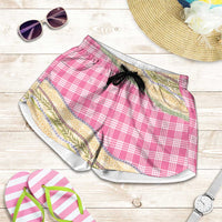 Pink Palaka Hawaii Leis Elegant Vibes Shorts for Women