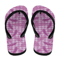 Pink Palaka Hawaii Palapalai Flip Flops Hawaiian Fern
