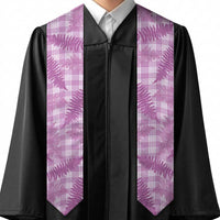 Pink Palaka Hawaii Palapalai Graduation Stole Hawaiian Fern