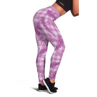 Pink Palaka Hawaii Palapalai Leggings Hawaiian Fern
