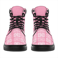 Pink Palaka Quilt Hawaii All Season Boots Traditional Hawaii-plaid Pattern LT14 - Polynesian Pride
