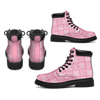 Pink Palaka Quilt Hawaii All Season Boots Traditional Hawaii-plaid Pattern LT14 - Polynesian Pride