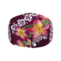 Pink Polynesia Jeff Hat Plumeria With Hibiscus Pattern Tropical Vibes LT14 - Polynesian Pride