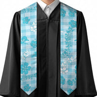 Polu Aloha Hawaii Graduation Stole Plumeria Lei With Palaka Motif - Polynesian Pride