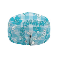 Polu Aloha Hawaii Jeff Hat Plumeria Lei With Palaka Motif LT14 - Polynesian Pride