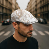Polynesia Jeff Hat Polynesian Tropical Flowers Beige Pastel Vibes - Polynesian Pride