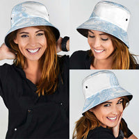 Polynesian Tribal Plumeria Lotu Tamaiti Bucket Hat Pastel Sky Blue LT9 - Polynesian Pride