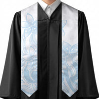 Polynesian Tribal Plumeria Lotu Tamaiti Graduation Stole Pastel Sky Blue - Polynesian Pride