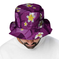 Purple Banana Leaf Hawaii Bucket Hat Lau Maia Plumeria Tropical Summer Vibes LT14 - Polynesian Pride
