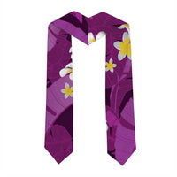Purple Banana Leaf Hawaii Graduation Stole Lau Maia Plumeria Tropical Summer Vibes LT14 - Polynesian Pride