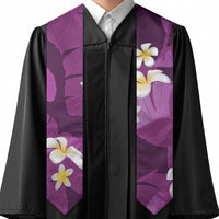Purple Banana Leaf Hawaii Graduation Stole Lau Maia Plumeria Tropical Summer Vibes LT14 - Polynesian Pride