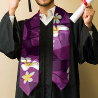 Purple Banana Leaf Hawaii Graduation Stole Lau Maia Plumeria Tropical Summer Vibes LT14 - Polynesian Pride