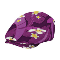 Purple Banana Leaf Hawaii Jeff Hat Lau Maia Plumeria Tropical Summer Vibes LT14 - Polynesian Pride
