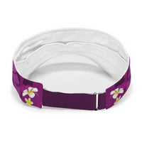 Purple Banana Leaf Hawaii Sun Visor Cap Lau Maia Plumeria Tropical Summer Vibes LT14 - Polynesian Pride