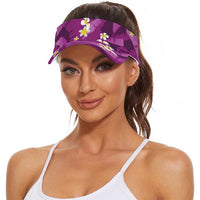 Purple Banana Leaf Hawaii Sun Visor Cap Lau Maia Plumeria Tropical Summer Vibes LT14 - Polynesian Pride