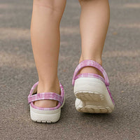 Purple Palaka Hawaii Palapalai Clogs Shoes Hawaiian Fern