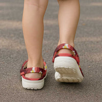 Red Banana Leaf Hawaii Clogs Shoes Lau Maia Plumeria Tropical Summer Vibes LT14 - Polynesian Pride