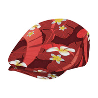 Red Banana Leaf Hawaii Jeff Hat Lau Maia Plumeria Tropical Summer Vibes LT14 - Polynesian Pride