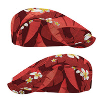 Red Banana Leaf Hawaii Jeff Hat Lau Maia Plumeria Tropical Summer Vibes LT14 - Polynesian Pride