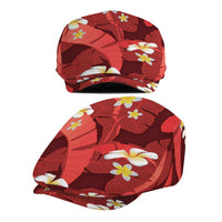 Red Banana Leaf Hawaii Jeff Hat Lau Maia Plumeria Tropical Summer Vibes LT14 - Polynesian Pride