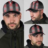 Red Taniko Aotearoa Classic Cap Niho Taniwha Mix Poutama LT14