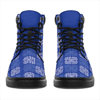 Royal Blue Palaka Quilt Hawaii All Season Boots Traditional Hawaii-plaid Pattern LT14 - Polynesian Pride