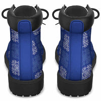 Royal Blue Palaka Quilt Hawaii All Season Boots Traditional Hawaii-plaid Pattern LT14 - Polynesian Pride