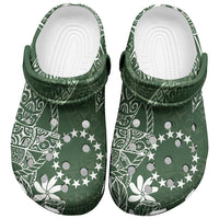 Sage Green Kuki Airani Tapakau Clogs Shoes Tribal Anchor Mix Tiare