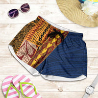 Samoa Siapo Motif Half Style Shorts for Women Colorful Version - Polynesian Pride