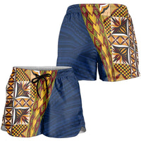Samoan Siapo Shorts for Women Tatau Pattern Half Style - Polynesian Pride