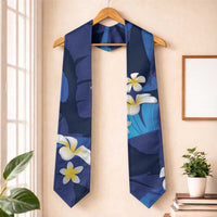 Teal Purple Banana Leaf Hawaii Graduation Stole Lau Maia Plumeria Tropical Summer Vibes LT14 One Size Teal Purple - Polynesian Pride