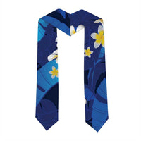Teal Purple Banana Leaf Hawaii Graduation Stole Lau Maia Plumeria Tropical Summer Vibes LT14 - Polynesian Pride