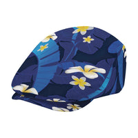 Teal Purple Banana Leaf Hawaii Jeff Hat Lau Maia Plumeria Tropical Summer Vibes LT14 - Polynesian Pride