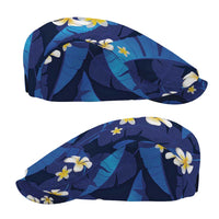 Teal Purple Banana Leaf Hawaii Jeff Hat Lau Maia Plumeria Tropical Summer Vibes LT14 - Polynesian Pride