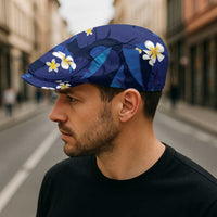 Teal Purple Banana Leaf Hawaii Jeff Hat Lau Maia Plumeria Tropical Summer Vibes LT14 - Polynesian Pride