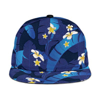 Teal Purple Banana Leaf Hawaii Snapback Cap Lau Maia Plumeria Tropical Summer Vibes LT14 One Size Teal Purple - Polynesian Pride
