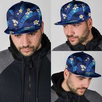 Teal Purple Banana Leaf Hawaii Snapback Cap Lau Maia Plumeria Tropical Summer Vibes LT14 - Polynesian Pride