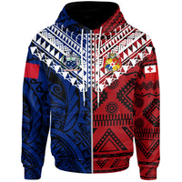 TokoUso Hoodie TokoUso Famili Aiga Zip Hoodie Red - Blue - Polynesian Pride