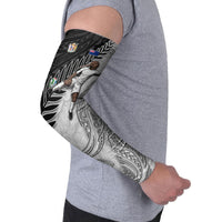 Personalized New Zealand Football Arm Sleeves Kiwi Mascot with Silver Fern - Maori Tribal Tattoo Art TS04 - Polynesian Pride