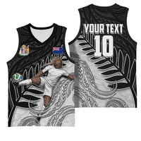 Personalized New Zealand Football Basketball Jersey Kiwi Mascot with Silver Fern - Maori Tribal Tattoo Art TS04 - Polynesian Pride